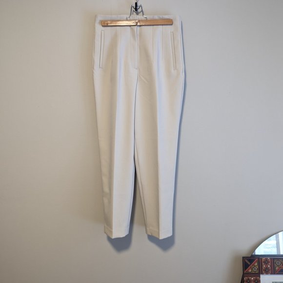 Zara High Waist Cream Pants - Picture 7 of 8